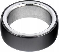 smart ziedas - Smart Ring R8 - smart ceramic ring with charging box Size 18mm black - 2 nuotrauka
