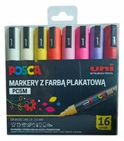 flomasteriai posco - Markeriai Uni Mitsubishi Posca PC-5M, 16 vnt., įvairių spalvų - 3 nuotrauka