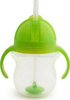 munchkin gertuve - MUNCHKIN Click Lock Straw Trainer Cup 207ml 6m+ Žalias (Green) - 2 nuotrauka