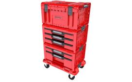 qbrick set - QBRICK SYSTEM PRO DRAWER WORKSHOP SET 4 Raudonas (Red) - 1 nuotrauka