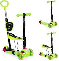 paspirtukas 3in1 - Ecotoys 3in1 Balansinis Paspirtukas, Žalias (Green) - 1 nuotrauka