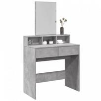 vidaXL Kosmetinis staliukas su veidrodžiu, betono (Concrete), 80x41x144,5cm
