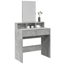 veidrodziai su staliuku - vidaXL Kosmetinis staliukas su veidrodžiu, betono (Concrete), 80x41x144,5cm - 2 nuotrauka