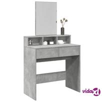 veidrodziai su staliuku - vidaXL Kosmetinis staliukas su veidrodžiu, betono (Concrete), 80x41x144,5cm - 3 nuotrauka