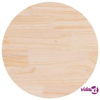 apvali pusies mediena - vidaXL Stalviršis, apvalus, 60 cm, pušies mediena (Pine) - 5 nuotrauka