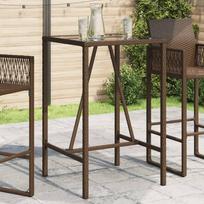 vidaXL Lauko baro stalas Rudas (Brown), 70 cm x 70 cm x 110 cm