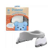 potette plus - Potette Plus 2in1 naktipuodis sulankstomas, pilkas (Grey) - 3 nuotrauka