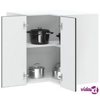 kampines virtuvines spinteles - vidaXL Virtuvės sieninė kampinė spintelė Lucca Juodas (Black) - 4 nuotrauka