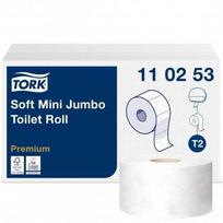 Tualetinis popierius Tork Premium Mini Jumbo T2 (110253), 2 sluoksniai, 170 m, Baltas (White)