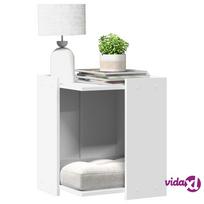 kraiko dezes spintele - vidaXL Kačių kraiko dėžės spintelė, balta (White), 42x42x51 cm - 2 nuotrauka