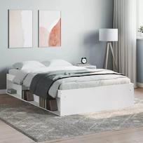 miegamo lovos 120 200 - vidaXL Lovos rėmas, baltas (White), 120x200 cm - 1 nuotrauka