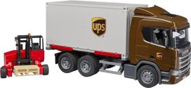 siuntoms - BRUDER Scania Super 560R UPS sunkvežimis su šakiniu krautuvu, 03582 - 2 nuotrauka