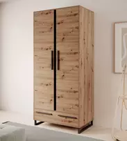 medzi durys - Spinta ADRK Furniture Aria 2D, ruda (Brown) - 2 nuotrauka