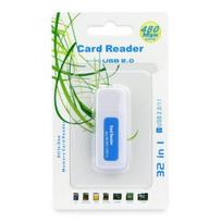 sd korteliu usb adapteris - OEM Atminties kortelių skaitytuvas USB 2.0 Mėlynas (Blue) - 2 nuotrauka
