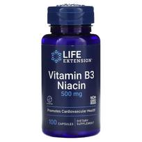 niacinas vitaminas b3 - Life Extension Vitaminas B3 (Niacinas) 500 mg - 100 kapsulių - 1 nuotrauka