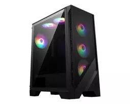 msi case - MSI MAG FORGE 120A AIRFLOW Midi Tower Juodas (Black), Permatomas (Transparent) - 3 nuotrauka