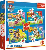 patruliai - Trefl Dėlionė 4in1 Šuniukai-patruliai (Paw Patrol) 71 vnt. - 1 nuotrauka