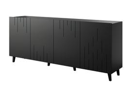 komodos 200 - Komoda Cama Meble BARI 200x42x82 Juoda (Black) Matinė - 1 nuotrauka