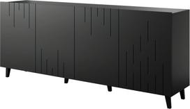 komodos 200 - Komoda Cama Meble BARI 200x42x82 Juoda (Black) Matinė - 2 nuotrauka