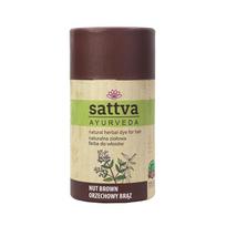 chna dazai plaukams - Sattva Ayurveda Natūralūs žolelių plaukų dažai Rudas riešutas (Nut Brown) 150 g - 1 nuotrauka