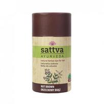 chna dazai plaukams - Sattva Ayurveda Natūralūs žolelių plaukų dažai Rudas riešutas (Nut Brown) 150 g - 2 nuotrauka