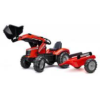 paspiriamas traktorius - FALK traktorius Massey Ferguson 4010AM, Raudona (Red) su priekaba - 1 nuotrauka