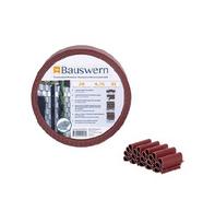 tvoros vartai - Tvoros juostos rinkinys BAUSWERN Eco, 35 x 0,0475 m (450 g/m²) + 28 klipsai RAL8011 (Ruda) - 2 nuotrauka