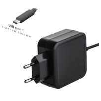 nesiojamojo kompiuterio ikroviklis 20v 65w - Akyga AK-ND-70 Nešiojamojo kompiuterio pakrovėjas 65W USB Type-C 1.2m Juodas (Black) - 2 nuotrauka