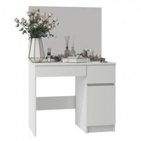 kosmetinis stalas baltas - Akord CLP Kosmetinis staliukas P-2/SL, baltas (White), 50 cm x 90 cm x 142 cm, su veidrodžiu - 2 nuotrauka