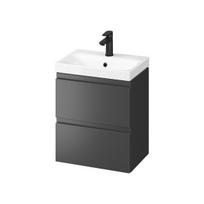 praustuvas cersanit - Vonios spintelė su praustuvu Cersanit Moduo Slim 50, antracito (Anthracite) - 1 nuotrauka