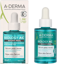 A-Derma Biology AC Night-Peel serumas, 30 ml