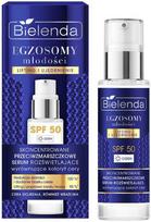 BIELENDA Exosomes of Youth Koncentruotas balinamasis serumas nuo raukšlių, vakarinis odos tonas SPF 50 dienai 30 ml