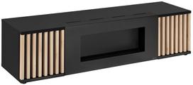 ermitazas stalai - Cameron TV staliukas RTV-K, juodas/rudas (Black/Brown) - 2 nuotrauka