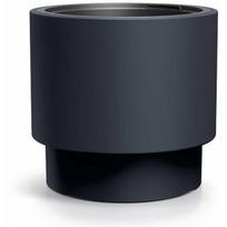 Plastikinis lauko vazonas Prosperplast Heos, antracito spalvos (Anthracite), 46,8 x 46,8 x 44 cm.