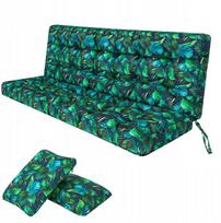 pagalve supynems - Sėdimų pagalvių rinkinys Hobbygarden Pola P18NLI13, žalia/mėlyna (Green/Blue), 180 x 105 cm - 2 nuotrauka