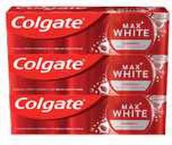 Colgate Max White Luminous balinanti dantų pasta, 3 x 75 ml