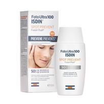 veido idegio - ISDIN FotoUltra 100 Fusion Fluid Spot Prevent apsauginė emulsija veidui nuo pigmentinių dėmių, 50 ml - 1 nuotrauka