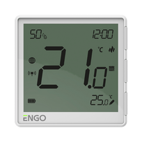 belaidis termostatas - Engo EONEBATW ZigBee belaidis termostatas, baltas (White) - 1 nuotrauka
