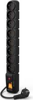 Acar S8 3m juodas (Black) ilgiklis su 8 lizdais