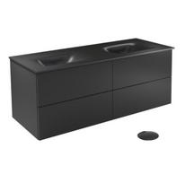 spintele su praustuvu senukai - Vonios spintelė su praustuvu Besco Akya Classic, juoda (Black) - 2 nuotrauka