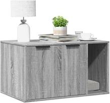 kraiko dezes spintele - vidaXL Kačių kraiko dėžės spintelė, pilka ąžuolo (Grey Oak), 80x50x45 cm - 1 nuotrauka