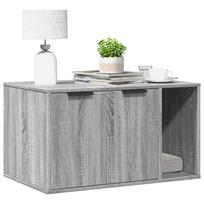 kraiko dezes spintele - vidaXL Kačių kraiko dėžės spintelė, pilka ąžuolo (Grey Oak), 80x50x45 cm - 2 nuotrauka