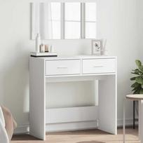 vidaXL Kosmetinis staliukas su veidrodžiu, baltas (White), 80x39x80cm