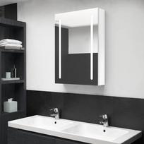 vonios spintele su apsvietimu led - vidaXL Veidrodinė vonios spintelė su LED apšvietimu, balta (White), 50 x 13 x 70 cm - 3 nuotrauka
