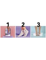 koju kaukes - IROHA Exfoliating Lavender Foot Socks Profesionali kaukė pėdoms su levandomis - 6 nuotrauka