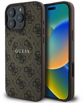 guess pu leather 4g - Guess "PU Leather 4G Colored Ring MagSafe Case iPhone 16 Pro Max" Brown - 1 nuotrauka