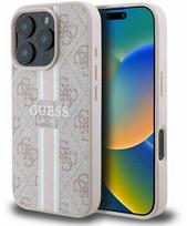 Guess "4G Printed Stripes MagSafe Case iPhone 16 Pro Max" Pink