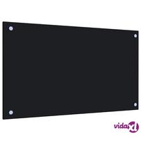 vidaXL Virtuvės sienelė, juodos spalvos, 70x40cm, grūdintas stiklas