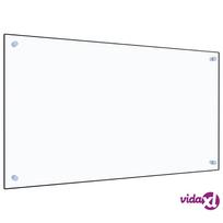 vidaXL Virtuvės sienelė, skaidri, 90x50 cm, grūdintas stiklas