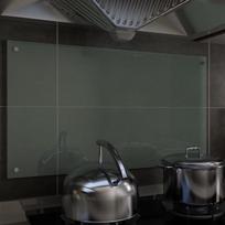 Virtuvės sienelė, baltos spalvos, 90x50 cm, grūdintas stiklas